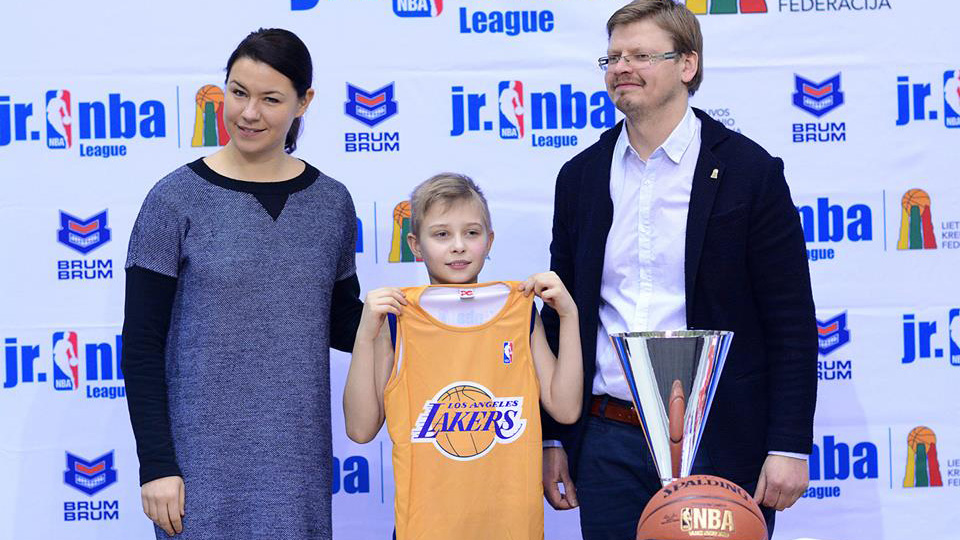 Jr. NBA Lietuva burtų traukimo ceremonijoje
